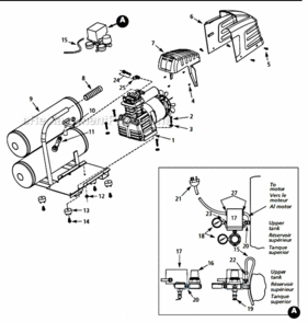 Part Location Diagram of CW212400AV Campbell Hausfeld Pressure Switch Unloader Valve